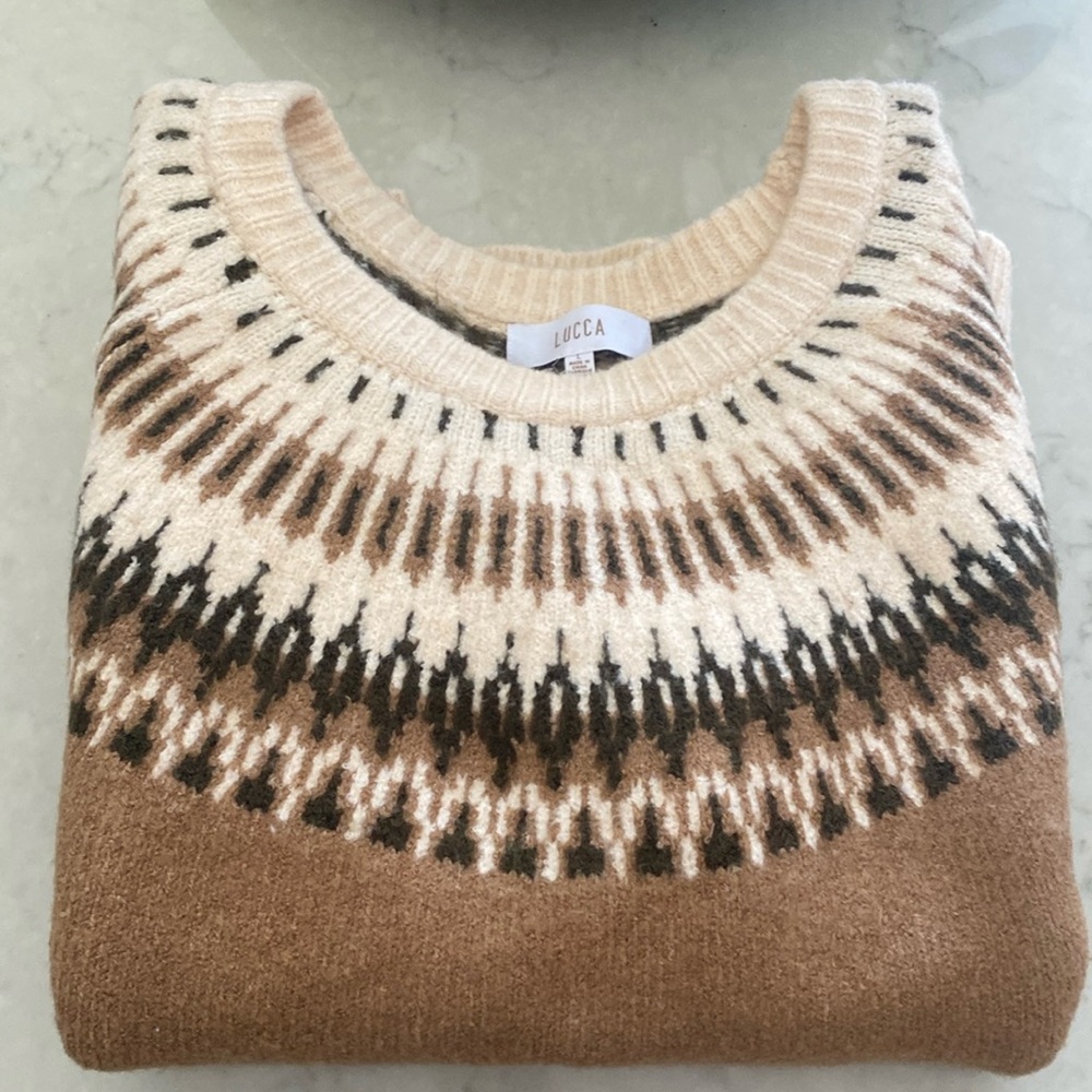 LUCCA FairIsle Sweater Size L